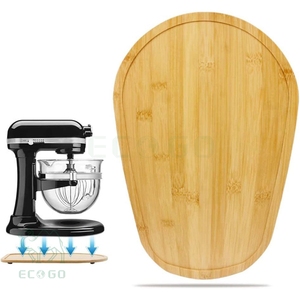 Glissière pour appareil de cuisine en bambou Eco Go Durable Carré 1.5cm d'épaisseur Compatible avec les bols de cuisine Ascenseurs Rangement Déménageur Coulissant Caddy - Product Image 6