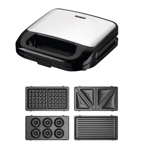 2 slice stainless steel detachable best hot sale sandwich waffle grill egg cupcake High Quality Electric Non-stick waffle maker