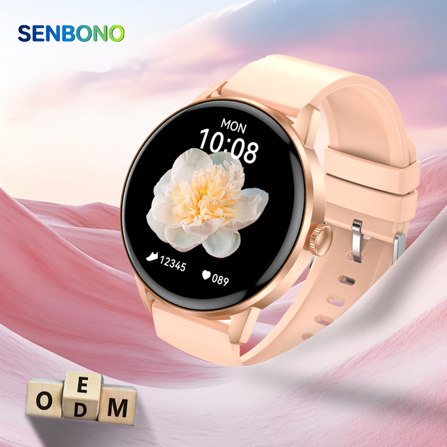 SENBONO Sports Smart Watch HX36 IP67 Waterproof AMOLED Display Women's Fitness Tracker with Offline Map & Heart Rate Monitor