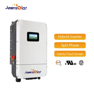 AMENSOLAR 5kw 8kw 10kw Hybrid Inverter Split Phase Single Phase Hybrid Inverter Mppt Solar Charge Controller