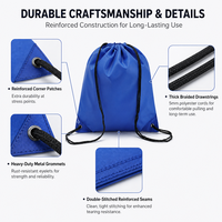 Sac à dos à cordon de serrage promotionnel OEM, en tissu polyester 190/210 avec logo personnalisé pour le sport, la gym et les cadeaux fitness