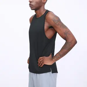 Custom Blank Fitness Sports Gym wear Men Print Muscle Drop Armhole Sleeveless Training Tank Top