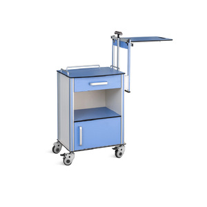 Hospital <b>Bedside</b> Cabinet With Extendable <b>Table</b> Light <b>Blue</b> Multi Function Storage For Hospital Ward Bedroom Use - Product Image 1