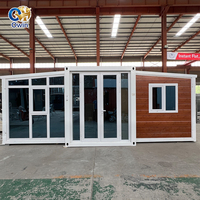 Maison mobile préfabriquée complète de 40 pieds sur 20 pieds, extensible, 4 chambres, structure en acier préfabriquée, maison portable