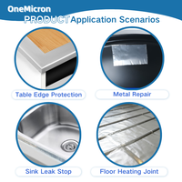 Ruban adhésif en aluminium 0,06 mm 24 mm, renforcé acrylique, résistant à la chaleur, coloré, faible résidu, pour l'identification des tuyaux et le marquage des équipements