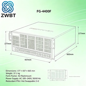 Pare-feu de sécurité Fortinet <span class=keywords><strong>FG</strong></span>-<span class=keywords><strong>4400F</strong></span>-DC - Débit de 750 Mpps - 210 millions de sessions simultanées - En stock - Product Image 5