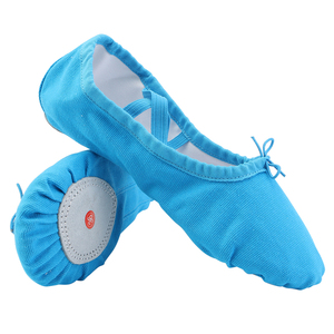 Zapatillas de Ballet Verdes para Mujer Adulta, Zapatillas de Bailarina de Lona Azul y Rosa Intenso, Zapatos de Baile de Salón con Punta Dividida - Product Image 6