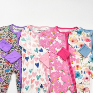 Pijamas Personalizados <span class=keywords><strong>de</strong></span> Fibra <span class=keywords><strong>de</strong></span> Bambú al 95% y Spandex al <span class=keywords><strong>5</strong></span>%, Cómodos y Estampados, Mamelucos para Bebé <span class=keywords><strong>de</strong></span> Manga Larga, Pijamas Suaves para Bebé - Product Image 3