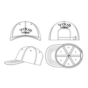 Casquette de baseball personnalisée multicolore de haute qualité avec logo brodé Performance Hip Hop - Product Image 3