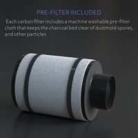Kit de filtration d'air 4 pouces 220 CFM Ventilateur d'extraction canalisé avec contrôleur de vitesse intelligent et filtre à charbon
