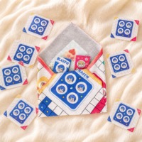 Sac de rangement en tissu personnalisé, ensemble de jeu Ludo imprimable, emballage anti-rayures non adhésif, pour objectif d'appareil photo, cartes, cosmétiques