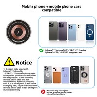 Support de téléphone magnétique pour voiture, chargeur sans fil, charge rapide, rotation à 360 degrés, compatible avec la sortie d'air, compatible avec Apple MagSafe