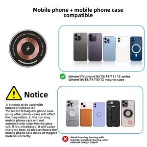 Support de téléphone magnétique pour <span class=keywords><strong>voiture</strong></span>, <span class=keywords><strong>chargeur</strong></span> sans fil, charge rapide, rotation à 360 degrés, compatible avec la sortie d'air, compatible avec <span class=keywords><strong>Apple</strong></span> <span class=keywords><strong>MagSafe</strong></span> - Product Image 4