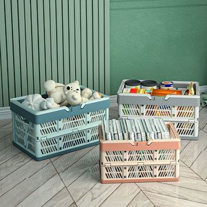 Nhựa có thể gập lại Thùng thông hơi hộp <span class=keywords><strong>Stackable</strong></span> lưu trữ Tote Hộp Ráp Trái Cây Rau Thùng - Product Image 2