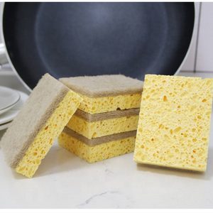 Éponge à récurer biodégradable naturelle pour la vaisselle, haute absorption, en sisal et cellulose, éponge de cuisine - Product Image 4