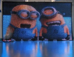 Rideau vidéo polychrome RVB 3in1 P5CM Rideau en tissu de vision Support DMX Lumière vidéo murale pour scène DJ Disco - Product Image 2