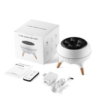 Humidificateur à flamme de 350 ml, diffuseur d'aromathérapie avec lumière LED, télécommande, minuterie, silencieux pour chambre à coucher, salon