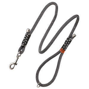 Nylon <b>Dog</b> <b>Leash</b> With Braided Handle Hands Free Reflective For <b>Dogs</b> Simple Style Durable Solid Color - Product Image 1