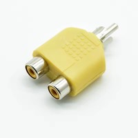Adaptateur RCA Y Splitter AV Audio Vidéo, convertisseur de prise 1 mâle vers 2 femelles, kit adaptateur couleur lotus, prise RCA vers double