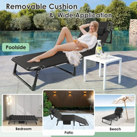 Cama de Camping Plegable Metálica Modular Reclinable Portátil, Tela Oxford 600D, Tamaño Grande para Adultos, Ajustable en 5 Posiciones, Cama de Patio