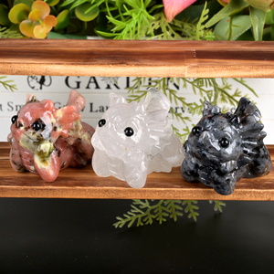 Wholesale Eco-Friendly High Quality Healing Gemstone <b>Mosaic</b> Etched Crystal Cute Dragon Statue for Home Decoration - Product Image 3