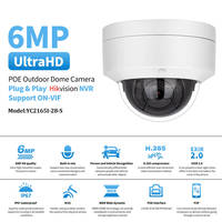 Caméra dôme Vikylin OEM 6MP avec vision nocturne, détection de mouvement, microphone intégré, lumière stroboscopique et alarme sonore, caméra IP PoE 4K
