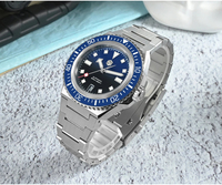 San Martin SN0146 Montre Homme NH35 Automatique Mécanique 200m Montre de Plongée Étanche Boîtier Intégré Montre Saphir