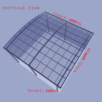Nouveau design simple de carport en aluminium pour 2 voitures / Tente de stationnement pour voiture / Garage 6x6 en polycarbonate personnalisé