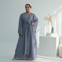 Robe Abaya pour femmes, style turc, vêtements islamiques modestes, boutons en bois, kaftan, vêtements musulmans de Dubaï, robe longue à manches longues, vente en gros