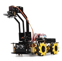Kit bras de robot mécanique 4WD Code Open Source Kit de démarrage robotique ultrasonique sans fil pour voiture Robot intelligent DIY