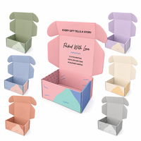 Boîte cadeau personnalisée imprimée, boîte pliable pour envoi postal, impression géométrique en couleur, avec logo personnalisé, vente en gros, directement de l'usine, OEM