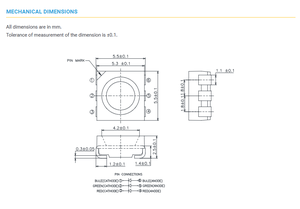 Vente chaude : LED SMD RGB multicolores CREE CLV6F-FKB-CQRVWXY1B1CHNPBB7A363 PLCC-6 Rouge Vert Bleu - Product Image 6