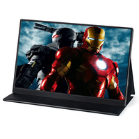 Monitor Portátil para Juegos de Computadora FHD de 15.6 Pulgadas, Monitor Externo Portátil para Viajes y Negocios de 15.6 Pulgadas con USB Tipo C HD-MI