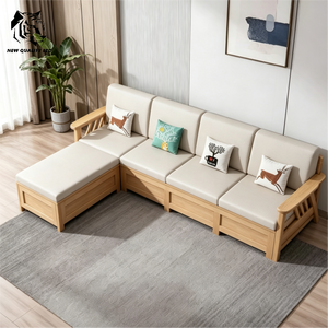 โซฟาผ้าแฟชั่นใหม่จากโรงงานจีน ราคาดี ปรับแต่งได้ มีสินค้าในสต็อก พร้อมบริการดรอปชิปปิ้ง เฟอร์นิเจอร์ห้องนั่งเล่น โซฟาไม้พร้อมที่เก็บของ - Product Image 5