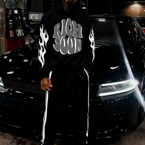 Ensemble survêtement décontracté 2 pièces pour homme, imprimé numérique, coupe oversize, avec pantalon jogger évasé et ample – Collection 2025 à succès - Product Image 1