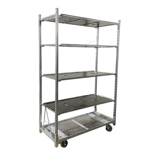 वेल्डेड वायर शेल्फ फूल रैक के साथ डीसी ट्रॉली कार ग्रीनहाउस कार्ट - Product Image 1