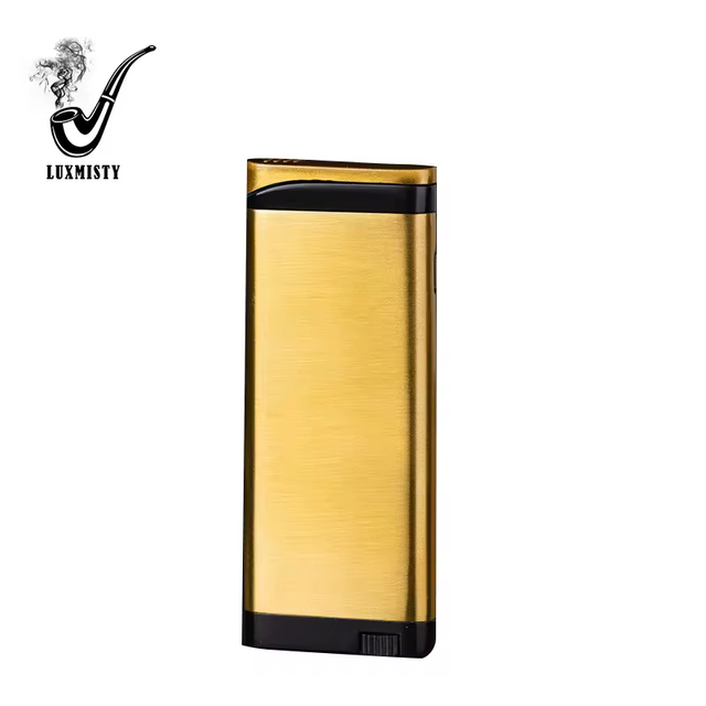 Ultra-Thin Inflatable Windproof Red Flame Metal Cigarette Lighter Classic Design Torch Business or BBQ Use Multipurpose Lighters
