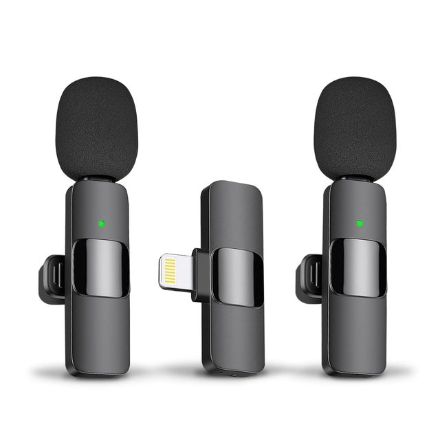 Professional Wireless Lavalier Lapel Microphone for IoS and Android for Interview Video Podcast Vlog YouTube