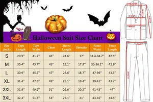 Men's Halloween 3D Printing Adult Costume Ugly Funny Jacket Outfit with Tie Pants Polyester Material for Parties and Cosplay