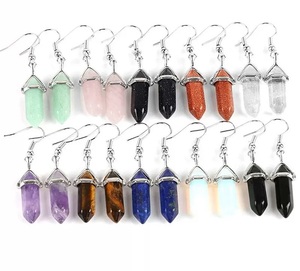 Collier <span class=keywords><strong>pendentif</strong></span> en <span class=keywords><strong>pierre</strong></span> <span class=keywords><strong>semi</strong></span>-<span class=keywords><strong>précieuse</strong></span> naturelle en vrac, quartz rose, cristal de guérison, point hexagonal - Product Image 4