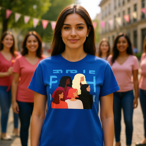 T-shirt da donna Empowered Women, 100% cotone, girocollo, vestibilità regolare, stampa grafica casual, tutte le stagioni, manica corta - Product Image 2