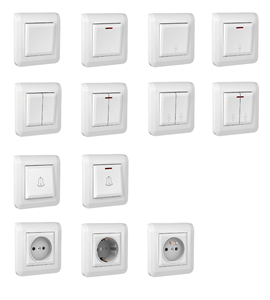 Chất lượng cao Châu Âu PC cảm ứng Bảng điều chỉnh tường chuyển đổi ổ cắm 13A/20A nhà điện cho khách sạn thiết kế mới <span class=keywords><strong>16A</strong></span> <span class=keywords><strong>250V</strong></span> chuyển đổi ánh sáng - Product Image 1