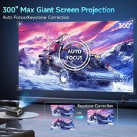 Proyektor 1600ANSI Baru dengan LCD Cahaya Siang Hari, TV Pintar Terbaru HD 4K 1080P Portabel WIFI untuk Luar Ruangan Lampu LED 5G
