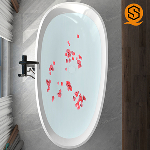 <span class=keywords><strong>Bañera</strong></span> de hidromasaje independiente de acrílico, <span class=keywords><strong>bañera</strong></span> de lujo con piedra artificial - Product Image 3