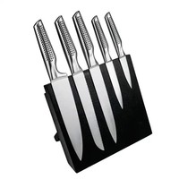 6 pièces ensemble de couteaux de cuisine en acier inoxydable avec manche creux ergonomique lame en acier inoxydable couteau santoku japonais
