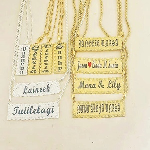 สร้อยคอจี้รูปหัวใจเคลือบลายดอกไม้ พร้อมสลักชื่อตามสั่ง รุ่น JX88 แนวตั้ง เหมาะสำหรับเป็นของขวัญวันเกิด สไตล์ฮาวาย ซามัว ขายส่งเครื่องประดับ - Product Image 5