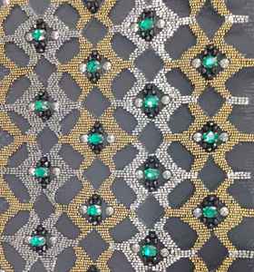 Tissu de dentelle élégante avec perles et broderie fine pour les projets Lehenga de couture personnalisés - Product Image 2