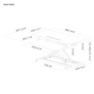 V-mounts Debout Desktop Convert Desktop Riser <span class=keywords><strong>Support</strong></span> pour ordinateur portable avec plateau pour <span class=keywords><strong>clavier</strong></span> - Product Image 5