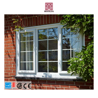 Ventanas Francesas de Doble Acristalamiento WANJIA, Modernas y Sencillas, Ventana Abatible de Vinilo