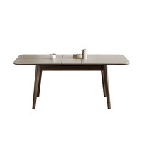 Table à manger extensible en dalle de pierre style nordique; Ensemble de salle à manger rectangulaire pliable moderne et minimaliste pour 8 personnes, idéal pour les petites maisons